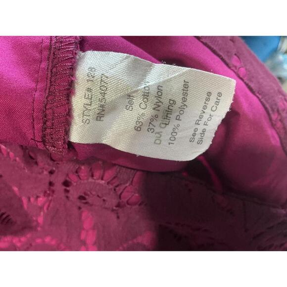 Cabi Fushia Women's Lace Button-Up Blazer Jacket Size 6 - Picture 8 of 8